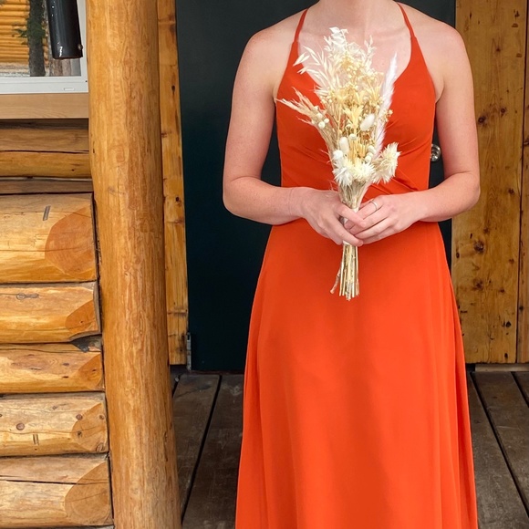 Orange Bridesmaid/Grad Dress - Picture 5 of 5